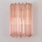 Italienische Vintage Wandlampe mit Muranoglas Rosa, 1990er, 2er Set 8