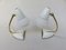 Italian White Night Stand Lamps, 1950s, Set of 2, Image 1