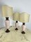 Mid-Century Italian Wood and Ceramic Table Lamps, 1960s, Set of 3 2