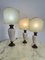 Mid-Century Italian Wood and Ceramic Table Lamps, 1960s, Set of 3 3