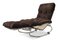 Rocking Chair Tubulaire avec Structure en Chrome de Lama, France, 1970s 1
