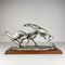 Scultura vintage in argento di levrieri da corsa di Angelo Schiavon, Italia, anni '50, Immagine 4