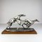 Scultura vintage in argento di levrieri da corsa di Angelo Schiavon, Italia, anni '50, Immagine 1