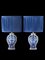 Royal Delft Blue Louis XV Table Lamps, New Pleated Lampshades, Set of 2 1