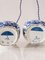 Royal Delft Blue Louis XV Table Lamps, New Pleated Lampshades, Set of 2 4