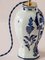 Royal Delft Blue Louis XV Table Lamps, New Pleated Lampshades, Set of 2 9