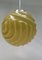 French Art Deco Pendant in Beige Glass and Chromed Metal 11