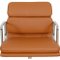 EA-208 Chair Reupholstered in Cognac Bizon Leather from Charles Eames, 2000s 5