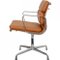 Silla EA-208 retapizada en cuero Bizon coñac de Charles Eames, años 2000, Imagen 4