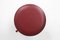 Puf vintage con espacio de almacenamiento de cuero sintético rojo oscuro, 1950, Imagen 8