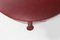 Puf vintage con espacio de almacenamiento de cuero sintético rojo oscuro, 1950, Imagen 7