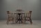 Victorian Table with Chairs, 1890s, Set of 5 4