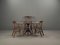 Victorian Table with Chairs, 1890s, Set of 5 6