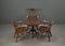 Victorian Table with Chairs, 1890s, Set of 5 9
