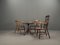 Victorian Table with Chairs, 1890s, Set of 5 7