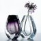 Vases en Cristal Transparent et Amethiste de Baccarat, 1980, Set de 2 4