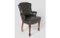 Vintage Dark Green Faux Leather Armchair, Image 4