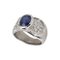 Gold 18k Ring with Sapphire and Diamonds., 2000s, Image 2