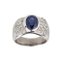Gold 18k Ring with Sapphire and Diamonds., 2000s, Image 1