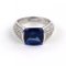 18k White Gold Ring with Diamonds and Tanzanite., 2000s, Image 5
