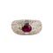 Goldring mit Rubin und Diamanten., 2000er 3