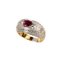 Goldring mit Rubin und Diamanten., 2000er 2