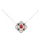 Colgante de Platino con Diamantes, ónix y Caral en Cadena de Oro., Imagen 1