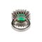 Platinum Ring with Emerald and Diamonds., 2000s, Image 6
