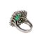 Platinum Ring with Emerald and Diamonds., 2000s, Image 5