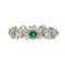 Ladies Bracelet in Platinum with Emeralds and Diamonds, 20th Century 2
