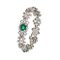 Ladies Bracelet in Platinum with Emeralds and Diamonds, 20th Century 1