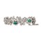 Ladies Bracelet in Platinum with Emeralds and Diamonds, 20th Century 3