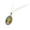 An Gold Pendant on a Chain with Our Lady on Stained Glass Enamel, in an Antique Case., Image 3
