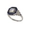 Platinum Ring with Diamonds and Sapphires., 2000s 1