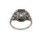 Platinum Ring with Diamonds and Sapphires., 2000s 6