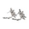 Lotus Earrings, White Gold with Diamonds, in the Form of Blossoming Lotus Flowers., Image 4