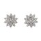Lotus Earrings, White Gold with Diamonds, in the Form of Blossoming Lotus Flowers., Image 1