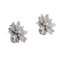 Lotus Earrings, White Gold with Diamonds, in the Form of Blossoming Lotus Flowers., Image 2