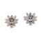 Lotus Earrings, White Gold with Diamonds, in the Form of Blossoming Lotus Flowers., Image 3