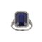 18k Gold Ring with Diamonds and Natural Sapphire 7.76 Carats., 2000s, Image 2