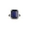 18k Gold Ring with Diamonds and Natural Sapphire 7.76 Carats., 2000s, Image 3
