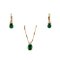 Giorgio Visconti. 18k Gold Pendant and Earrings with Emeralds and Diamonds., 2000s, Image 1