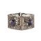 Silbernes Armband mit Amethysten im Cabochonschliff. 2