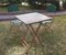 Mesa y sillas de jardín Mid-Century de hierro pintado envejecido. Juego de 3, Imagen 2