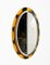 Specchio da parete ovale Mid-Century con cornice color ambra di Metalvetro Galvorame, anni '70, Immagine 12