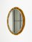 Specchio da parete ovale Mid-Century con cornice color ambra di Metalvetro Galvorame, anni '70, Immagine 6