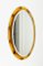 Specchio da parete ovale Mid-Century con cornice color ambra di Metalvetro Galvorame, anni '70, Immagine 11