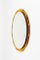 Specchio da parete ovale Mid-Century con cornice color ambra di Metalvetro Galvorame, anni '70, Immagine 4