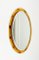 Specchio da parete ovale Mid-Century con cornice color ambra di Metalvetro Galvorame, anni '70, Immagine 8