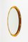 Specchio da parete ovale Mid-Century con cornice color ambra di Metalvetro Galvorame, anni '70, Immagine 2